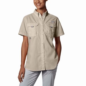 Columbia PFG Bahama™ Shortärmad Skjorta Dam Khaki (AYBWR8032)